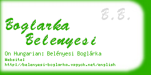 boglarka belenyesi business card