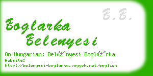 boglarka belenyesi business card